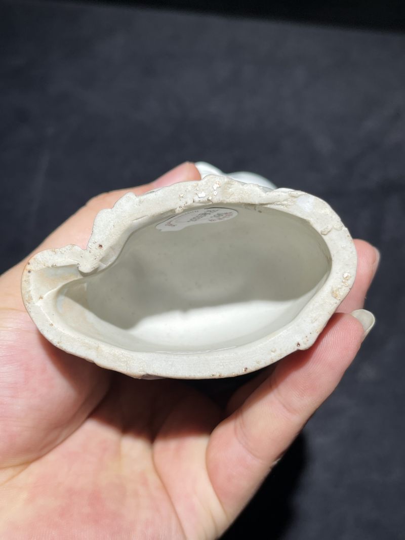 清代 白釉佛头瓷塑 - 图7