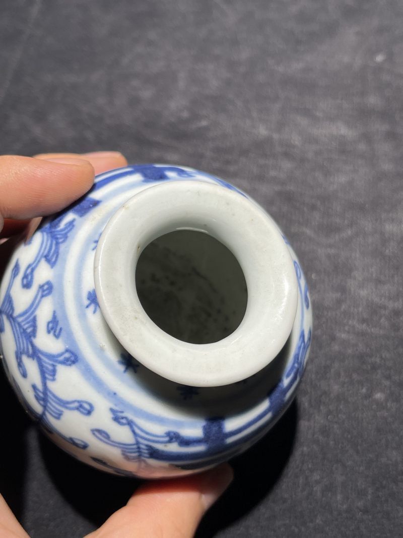 清代 青花喜字罐一组19件 - 图62
