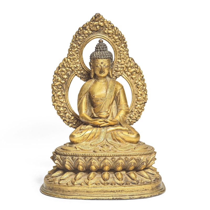十八世紀 銅鎏金佛像 | A GILT-BRONZE FIGURE OF BUDDHA