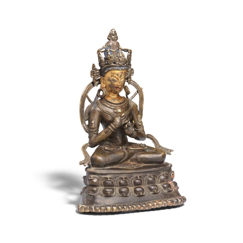 十四世紀 西藏 銅毗卢遮那佛像 | A RARE BRONZE FIGURE OF TATHAGATA VAIROCANA