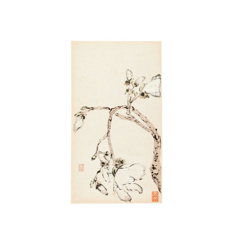 薩克達介文 英介文夫人花卉冊 貳冊 冊頁十二開 設色紙本 | SAKEDA JIEWEN (1767-1827) - 图13