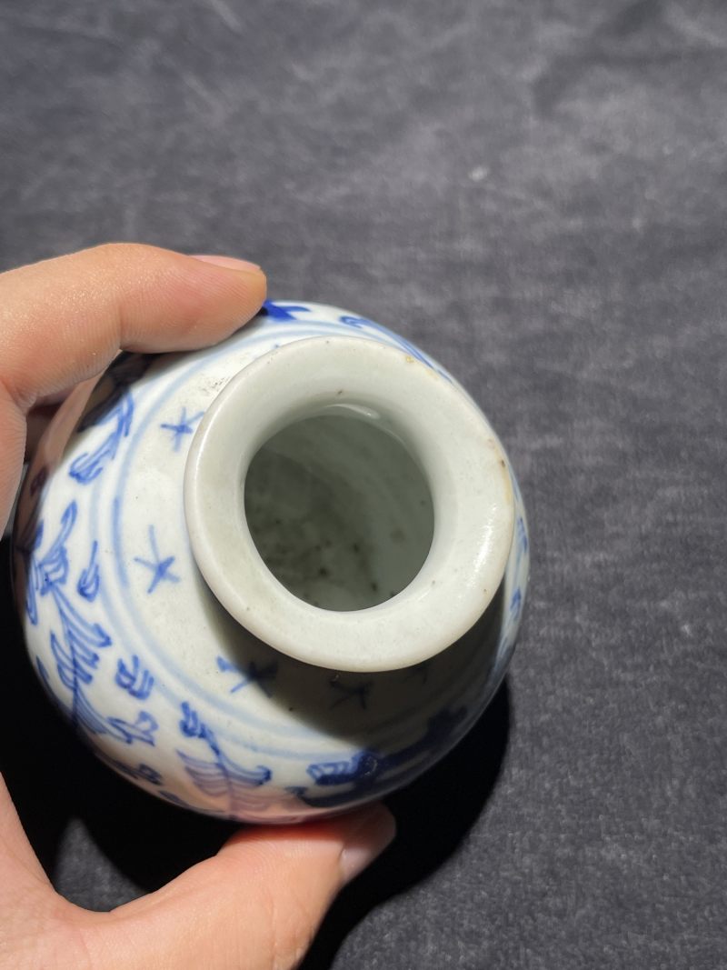 清代 青花喜字罐一组19件 - 图47