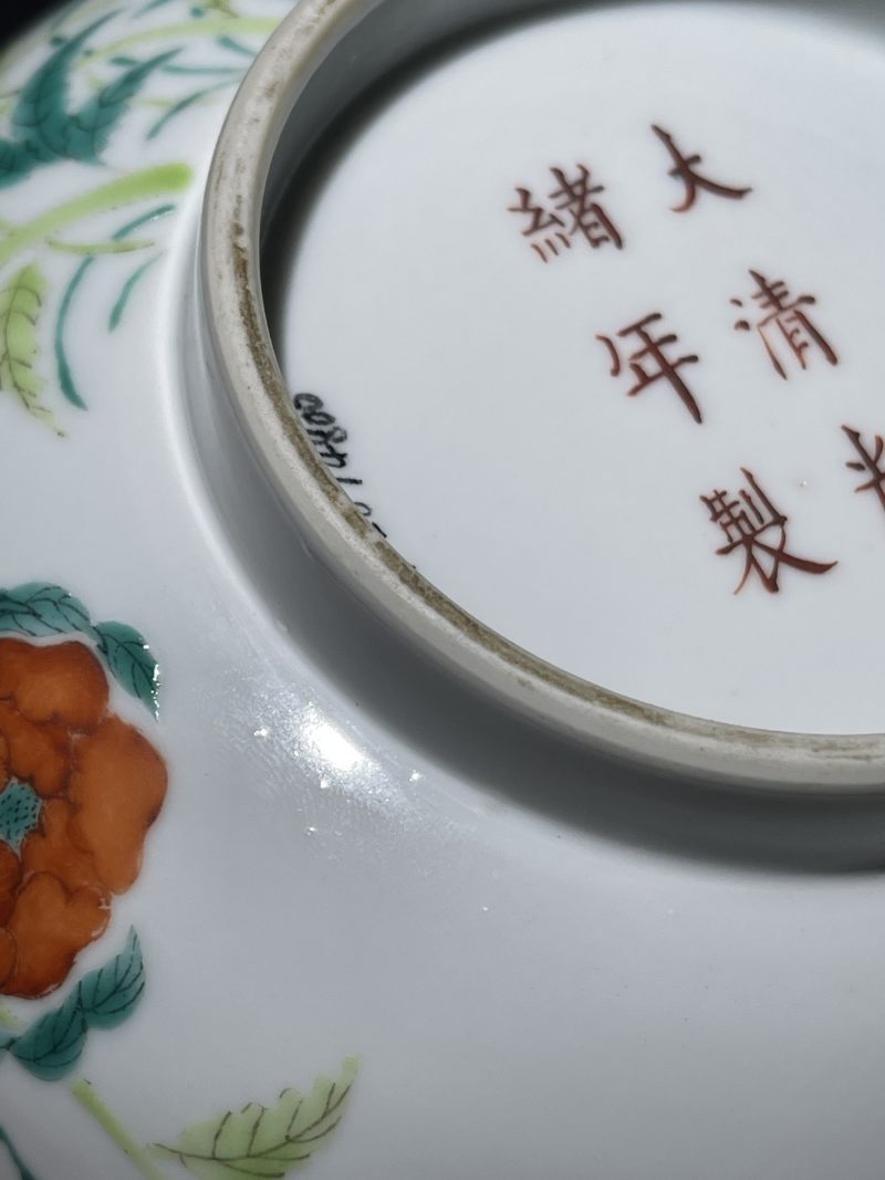 清光绪 粉彩花卉纹大碗 - 图11