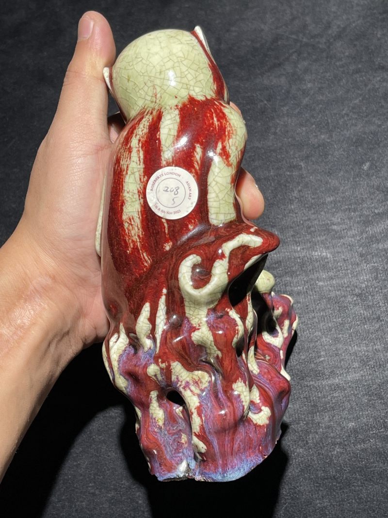 清中期 窑变釉猴子瓷塑 - 图5