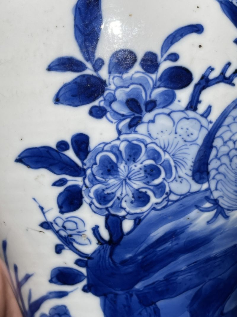 清康熙 青花花鸟纹梅瓶 - 图8