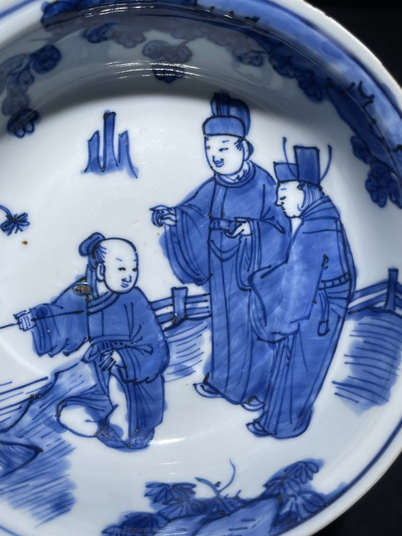 明晚期 青花人物故事纹碗 - 图3
