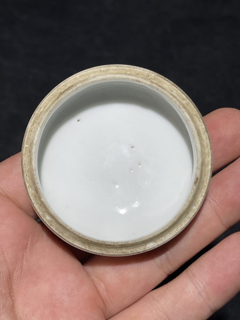 清同治 粉彩百子龙灯小盖罐一对 - 图19