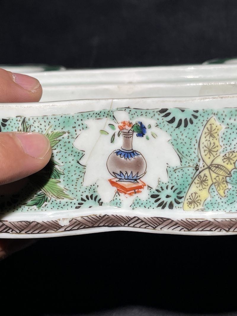 清代 五彩蝶恋花文具盒 - 图16