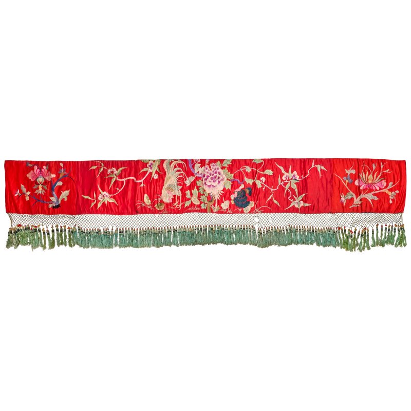 十九世紀 緞綉屏一組 | A GROUP OF EMBROIDERED PANELS AND SLEEVE BANDS - 图27