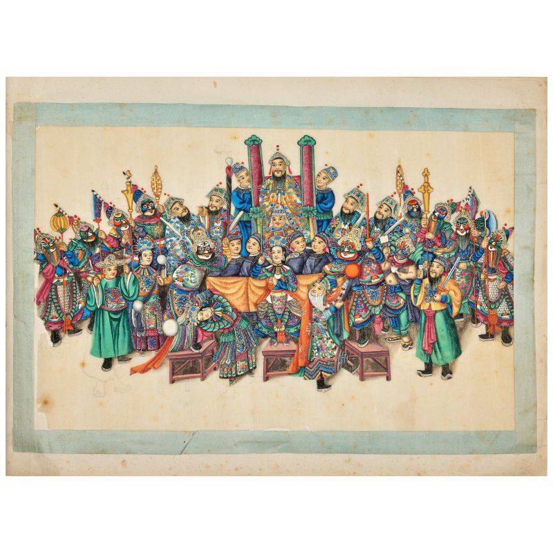 十九世紀 節日圖冊頁十二開 水粉通草畫 | HOANQUA (19TH CENTURY) - 图11