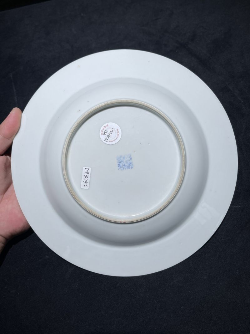 解放后 粉彩雪景盘一对 - 图13