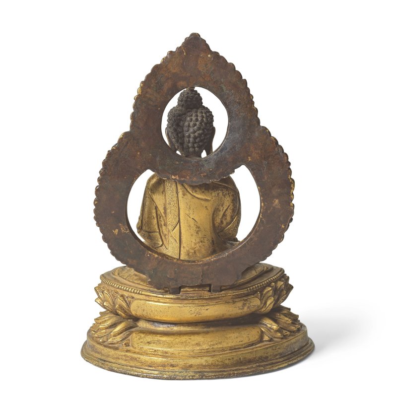 十八世紀 銅鎏金佛像 | A GILT-BRONZE FIGURE OF BUDDHA - 图3