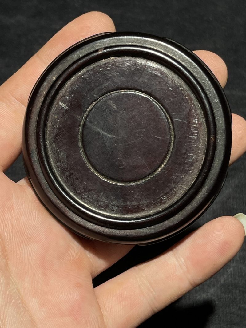 清康熙 青花虫草纹小琴炉 - 图9