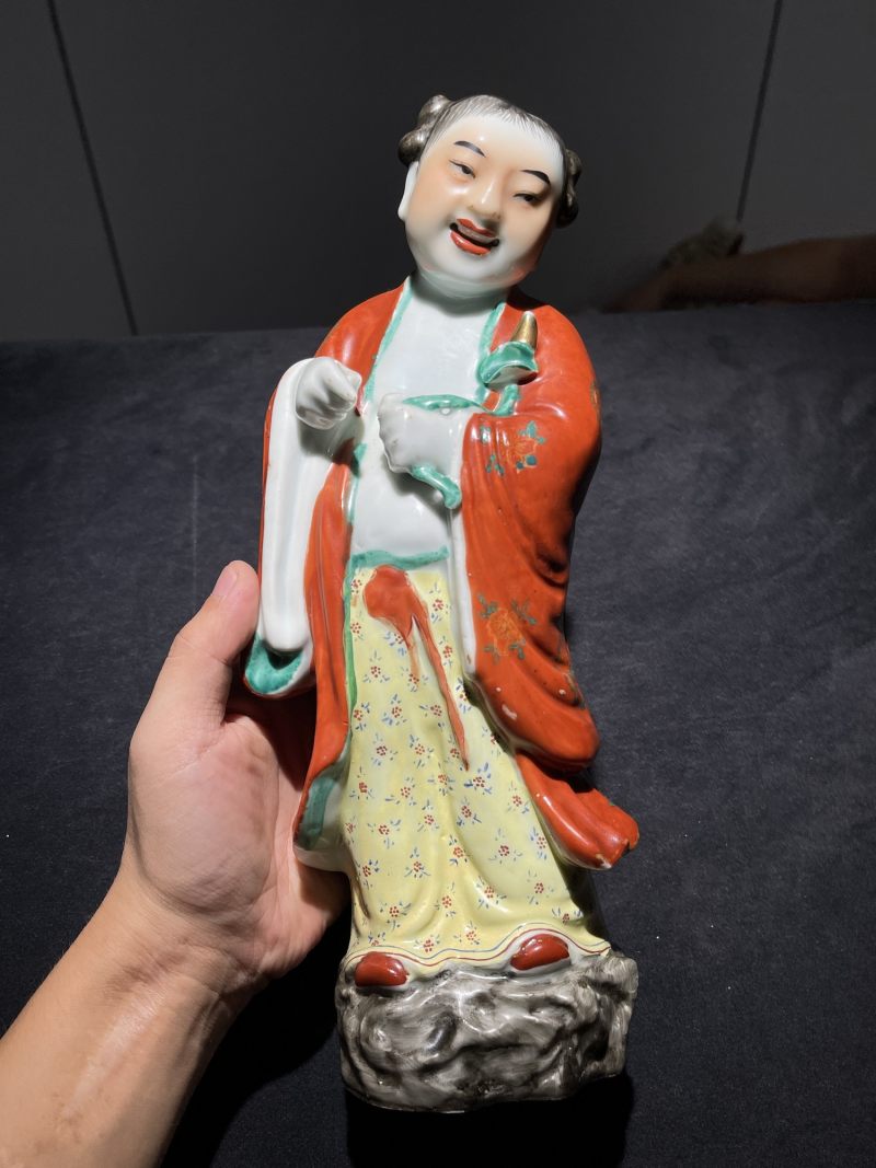 民国 粉彩人物瓷塑一组九件 - 图2