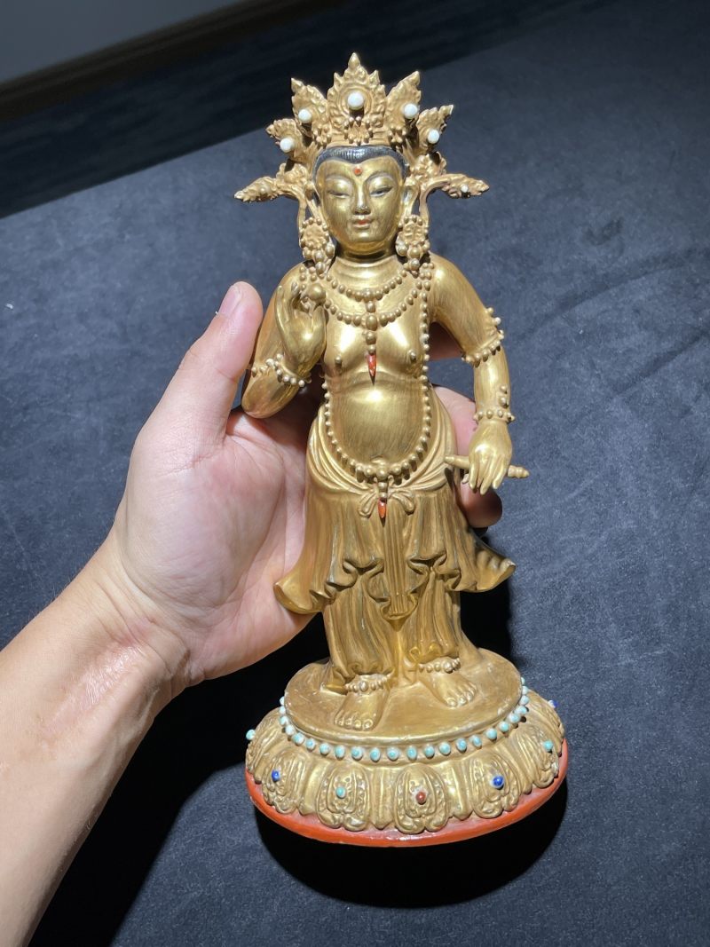 民国 金彩佛像 - 图2