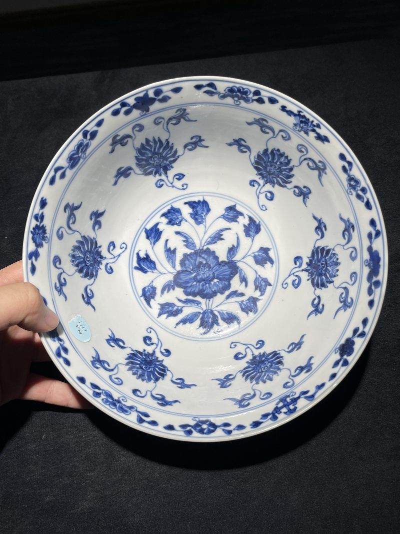 清康熙 仿宣窑青花花卉纹大碗 - 图5