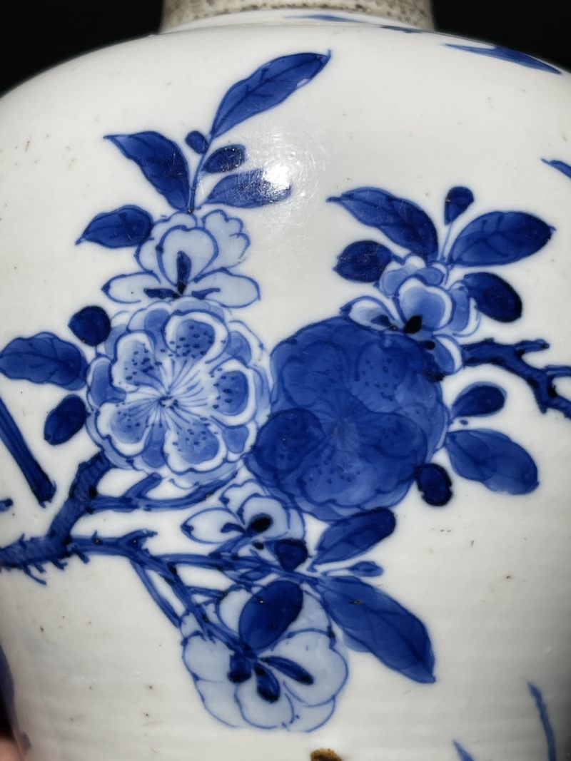 清康熙 青花花鸟纹梅瓶 - 图11
