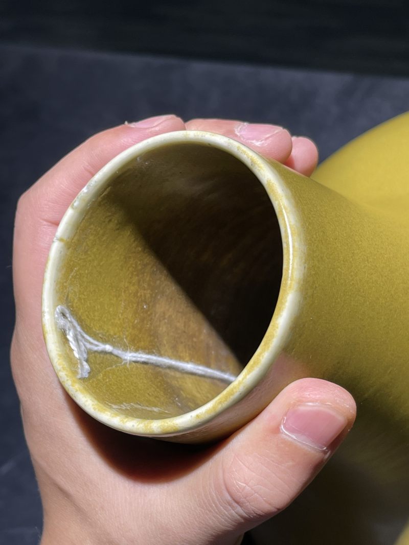 清光绪 茶叶末釉荸荠瓶 - 图5