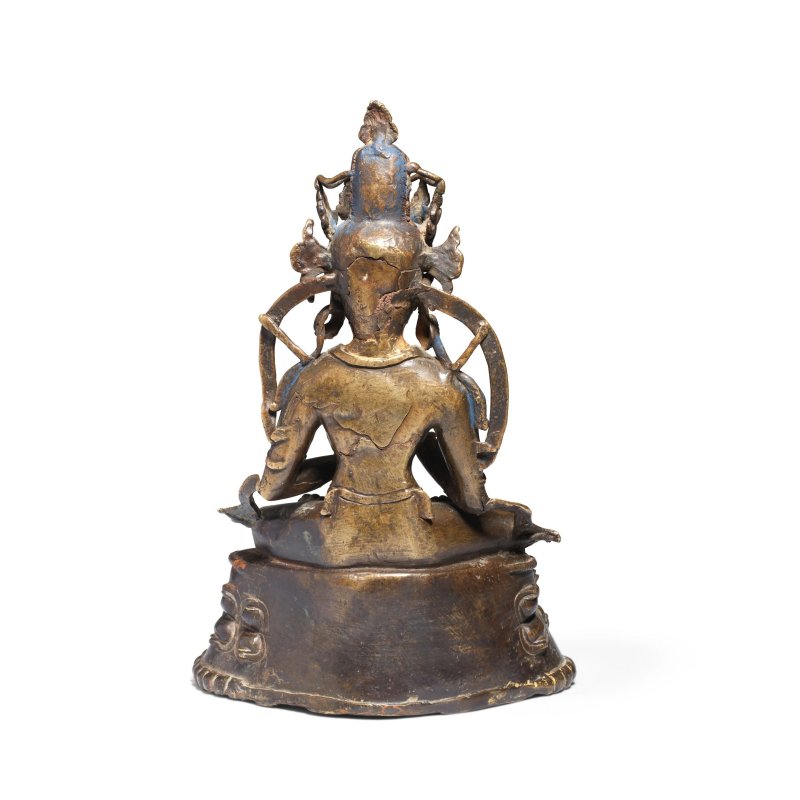 十四世紀 西藏 銅毗卢遮那佛像 | A RARE BRONZE FIGURE OF TATHAGATA VAIROCANA - 图5
