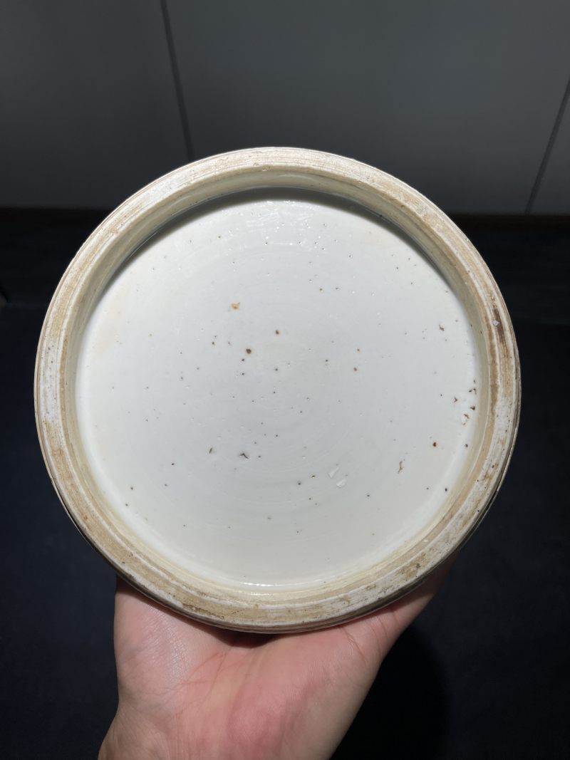 清康熙 青花山水人物纹大瓶 - 图10