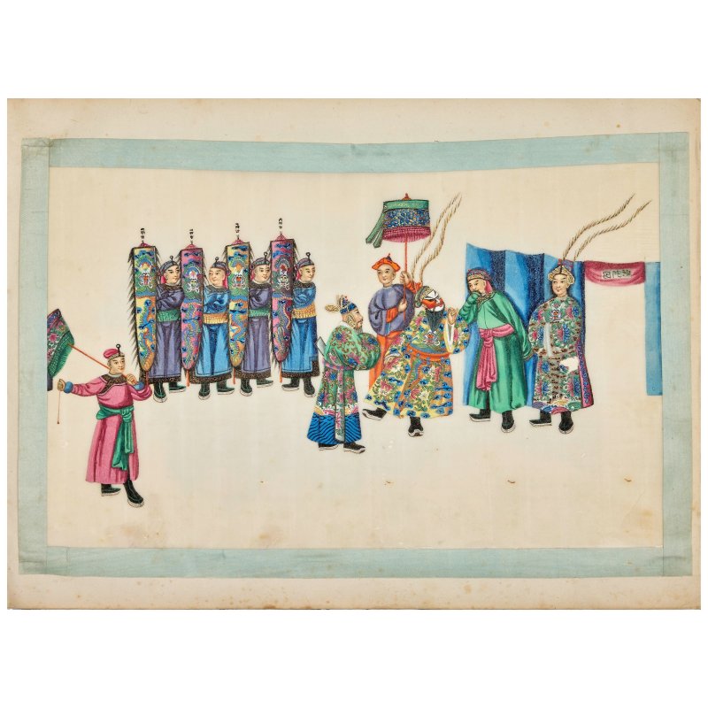 十九世紀 節日圖冊頁十二開 水粉通草畫 | HOANQUA (19TH CENTURY) - 图6