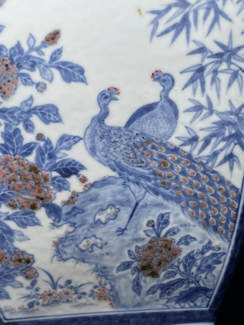 解放初 青花釉里红四方三孔瓶 - 图10