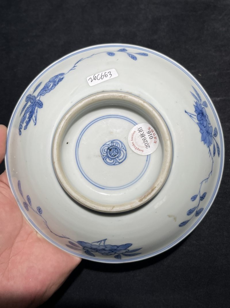 清早期 青花莲池纹盘 - 图6