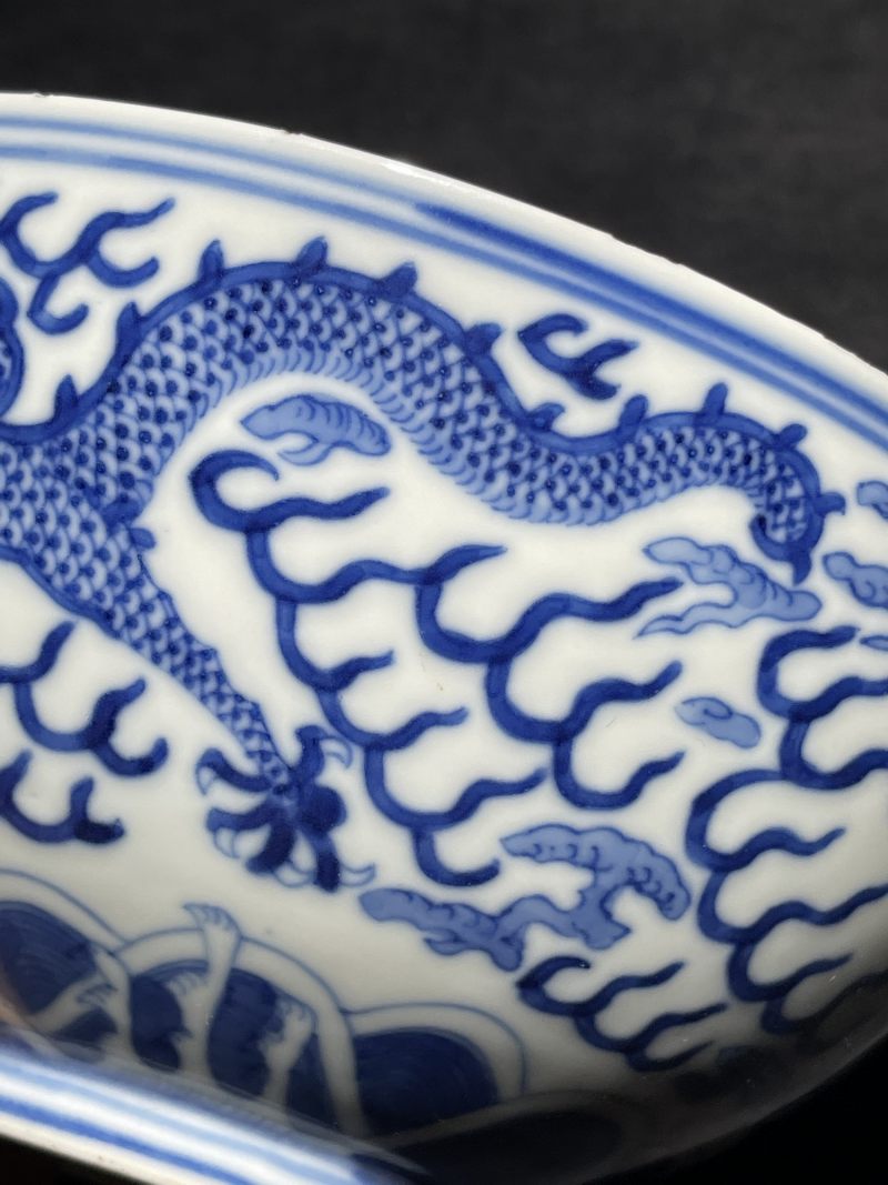 清光绪 青花龙纹大碗 - 图8