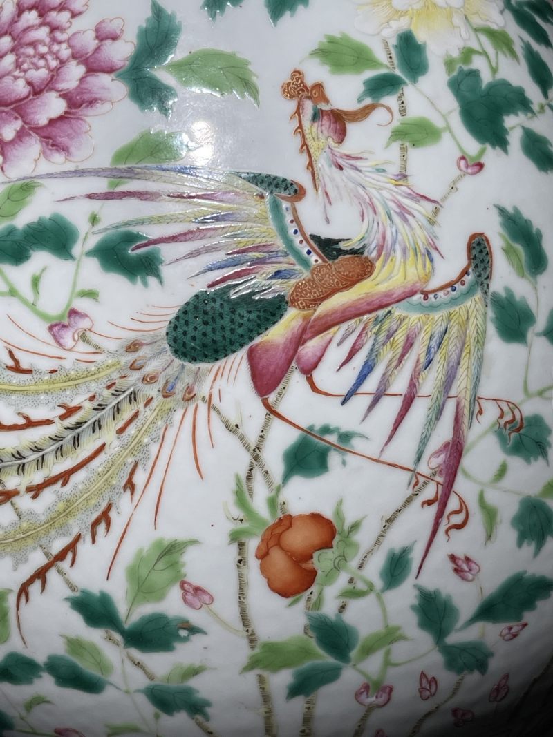 清光绪 粉彩花卉纹鹿头尊 - 图6