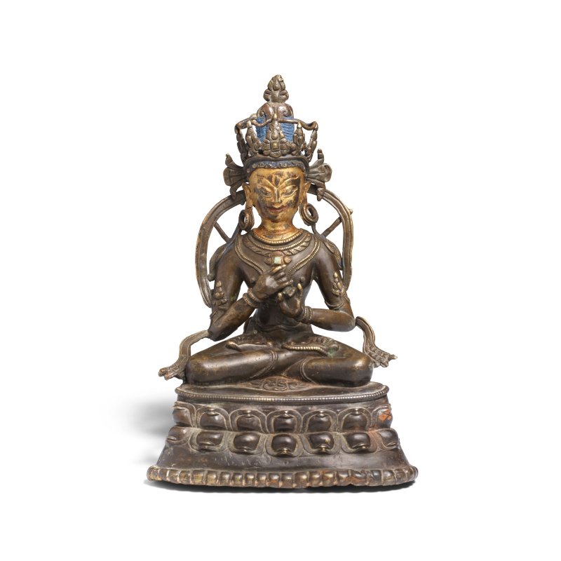 十四世紀 西藏 銅毗卢遮那佛像 | A RARE BRONZE FIGURE OF TATHAGATA VAIROCANA - 图6