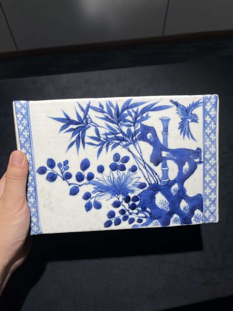 清中期 青花花卉纹迎手 - 图3