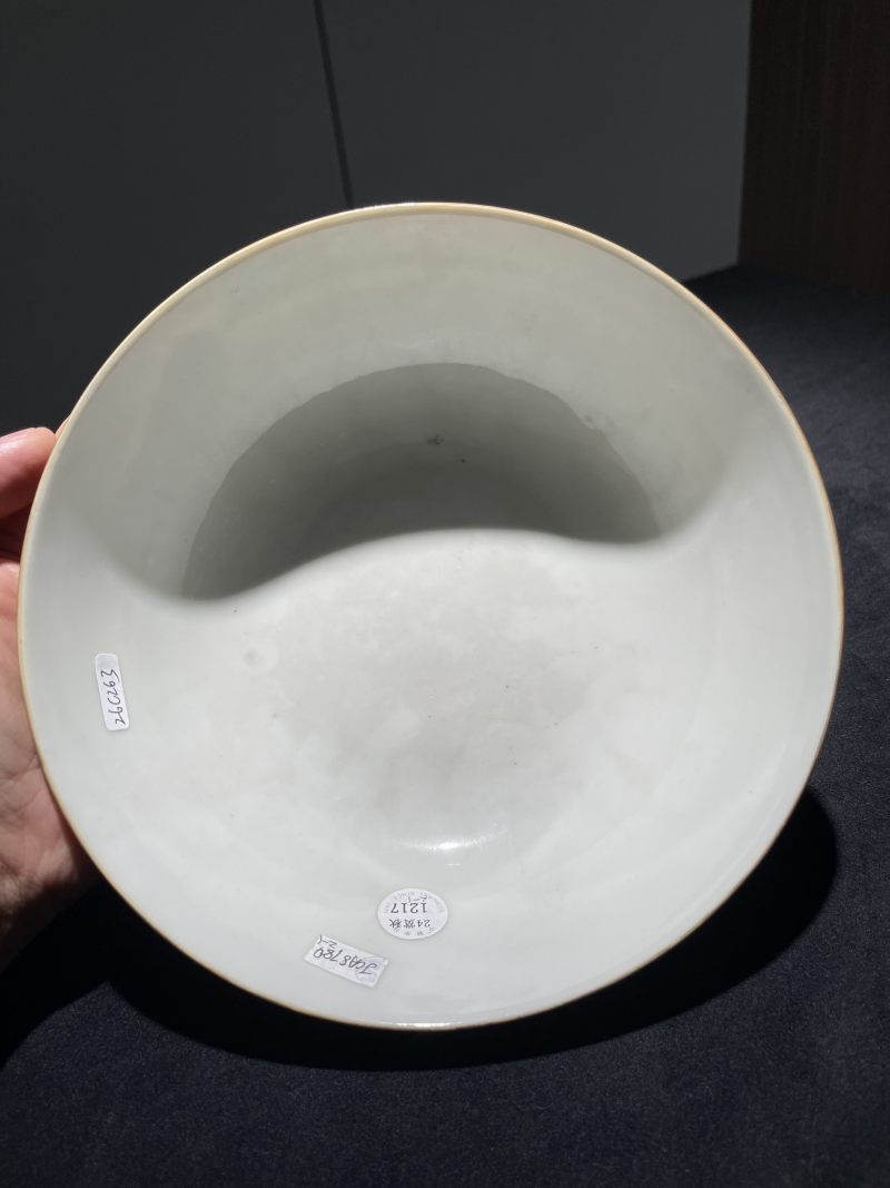 清道光 粉彩花间寿字纹大碗 - 图7