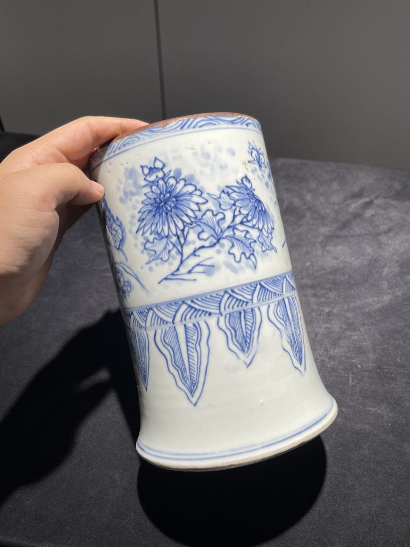 清早期 青花香炉、花觚一组6件 - 图24