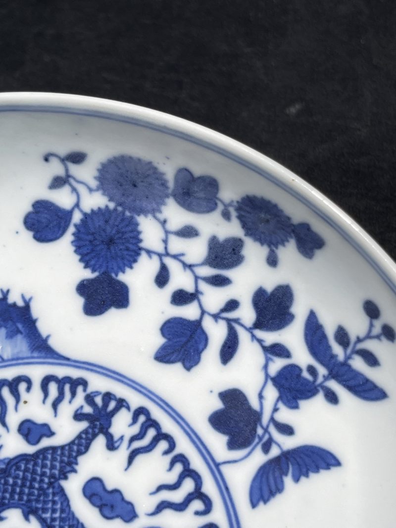 清光绪 青花龙纹盘 - 图7