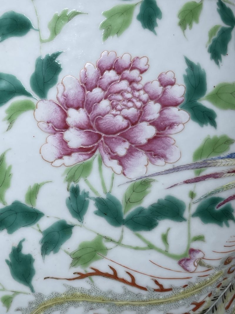 清光绪 粉彩花卉纹鹿头尊 - 图7