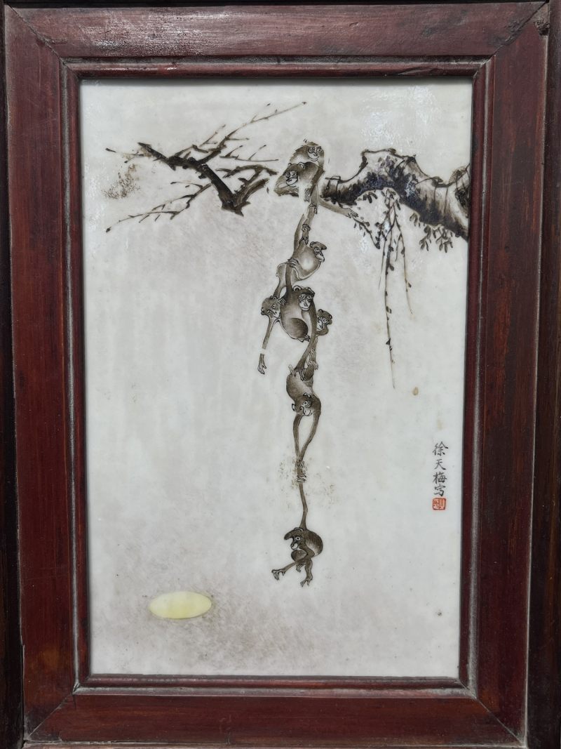 民国 名家粉彩花鸟山水册页 - 图4