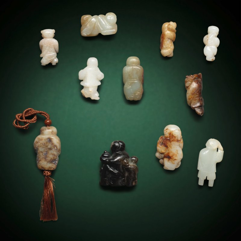 明及更晚 玉雕童子像一組十一件 | A GROUP OF ELEVEN CARVINGS OF BOYS AND FIGURES - 图2