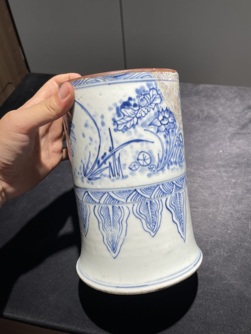 清早期 青花香炉、花觚一组6件 - 图25