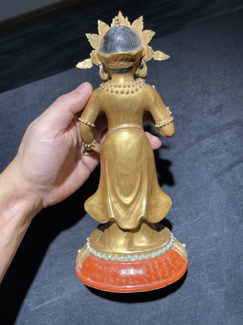 民国 金彩佛像 - 图6