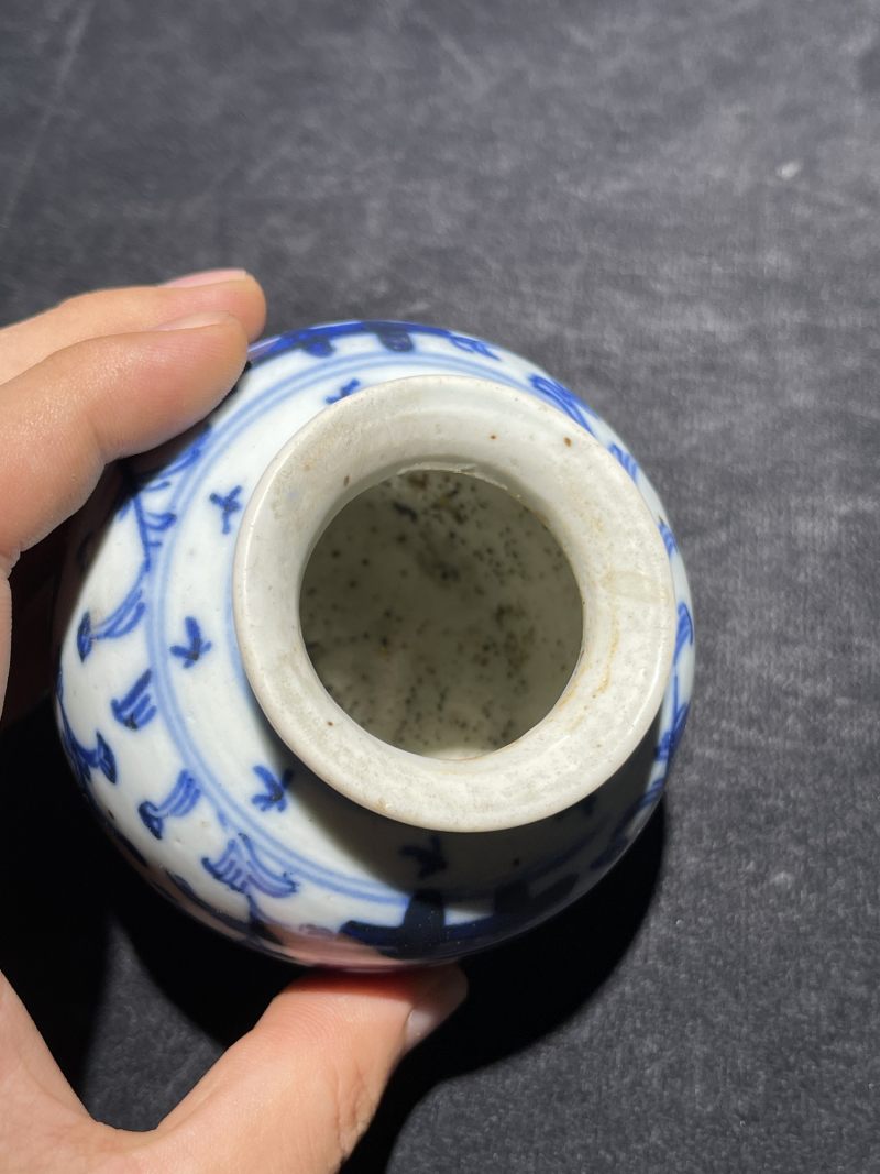 清代 青花喜字罐一组19件 - 图56