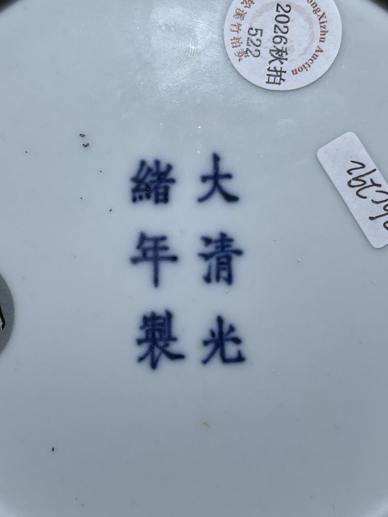 清光绪 青花龙纹盘 - 图9