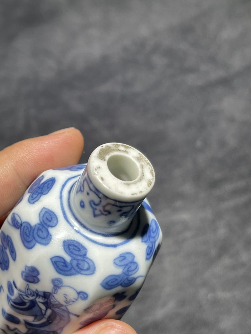 清晚期 青花八仙纹八方大母壶 - 图6