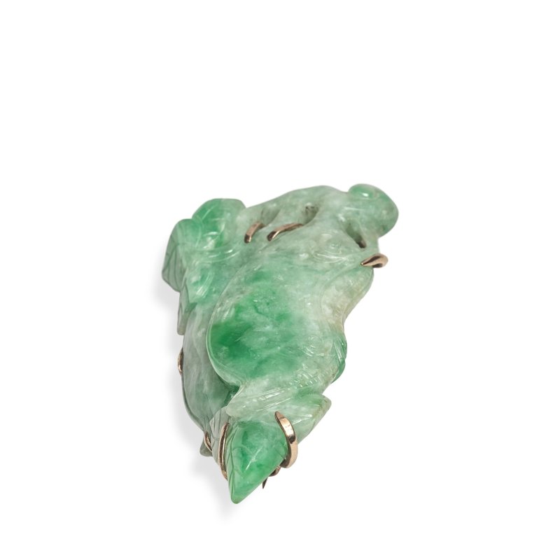 翡翠雕豆莢墜 | AN APPLE GREEN JADEITE 'BEAN POD' PENDANT - 图4