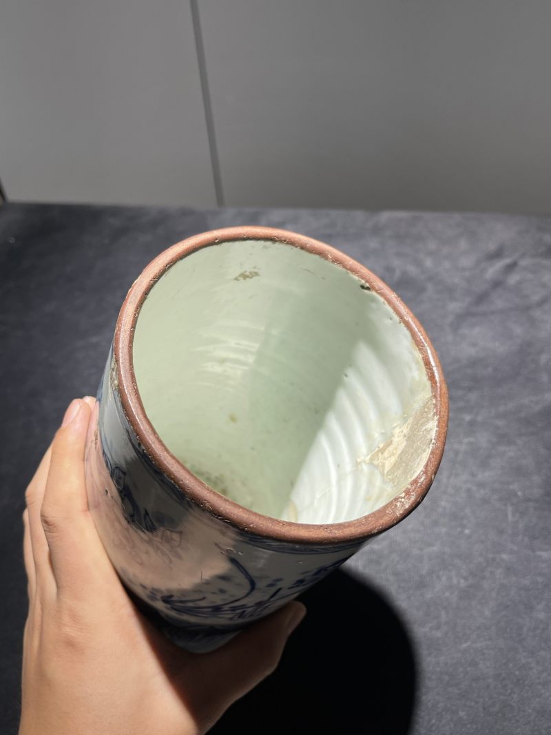 清早期 青花香炉、花觚一组6件 - 图26