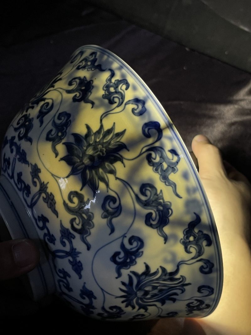 清康熙 仿宣窑青花花卉纹大碗 - 图10