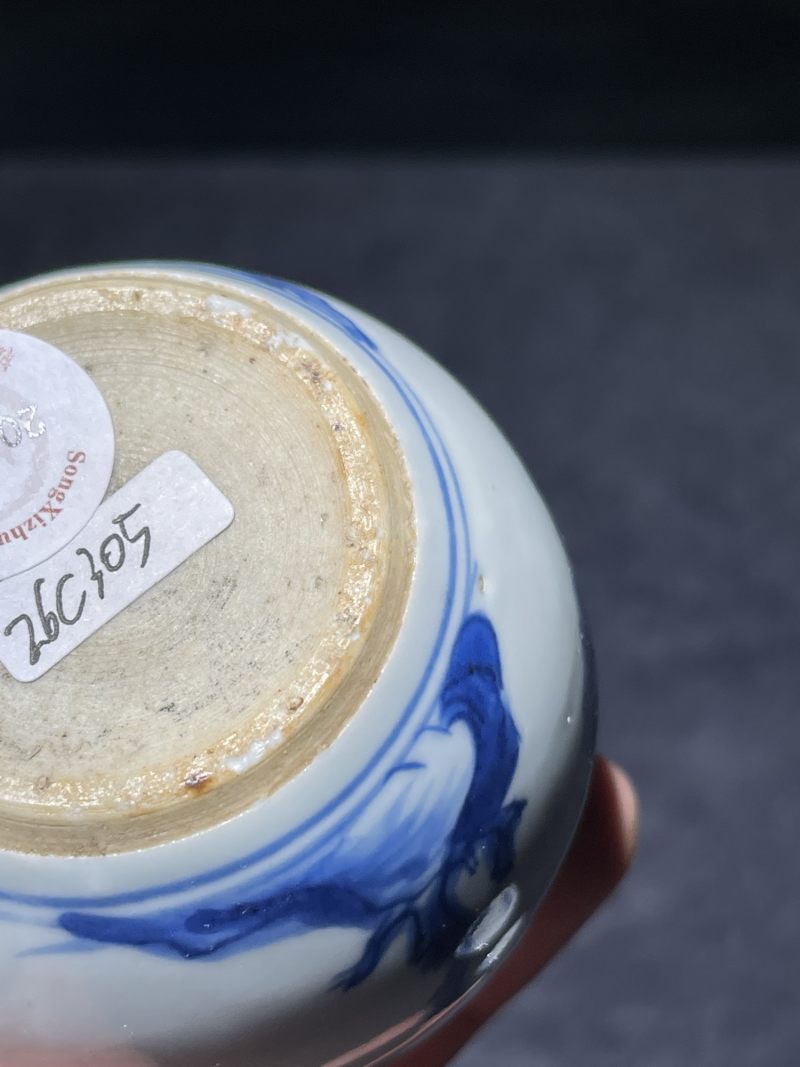 明天启 青花高士图茶入 - 图8