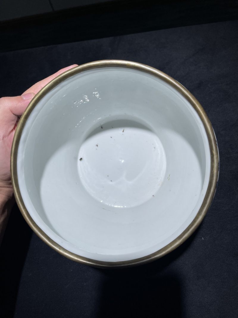 清晚期 青花滕王阁序诗文笔洗 - 图7