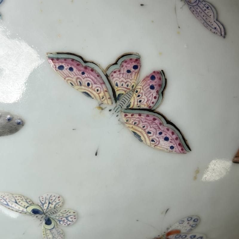清光绪 粉彩百蝶纹玉堂春瓶一对 - 图66