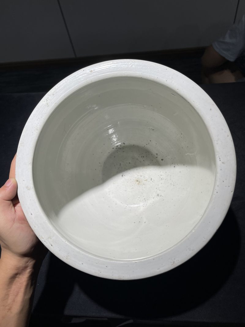 清代 青花炉、卷缸、瓶一组3件 - 图20