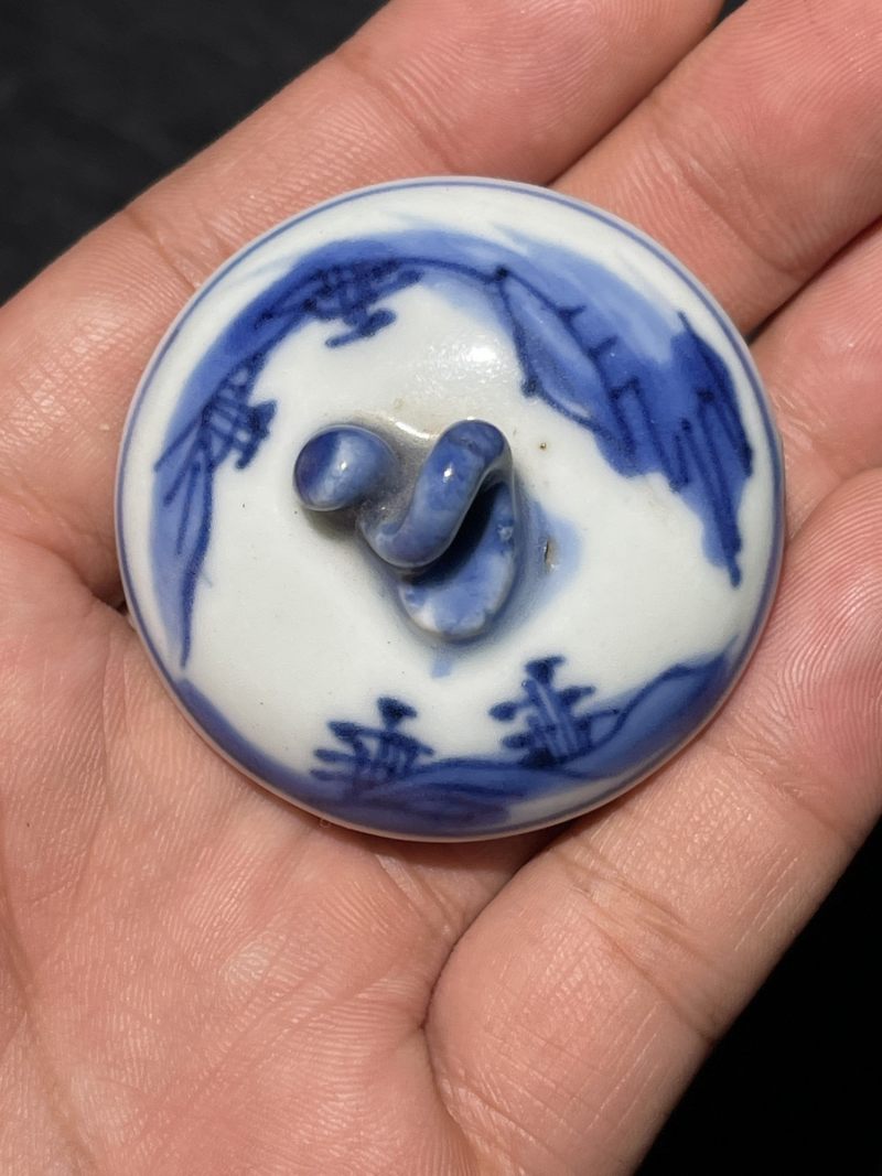 明晚期 青花人物纹茶壶 - 图14